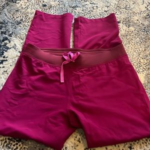 FIGS DARK MAGENTA Livingston scrub pants